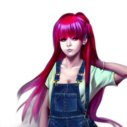 anime, concept art, photorealistic, fantasy art, red, colorful, neon, pastel transparent PNG cut-out