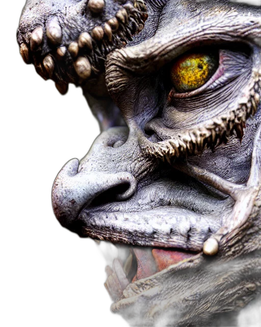 creature, dragon, mask, face, concept art, photorealistic, 3d render, fantasy art transparent PNG cut-out