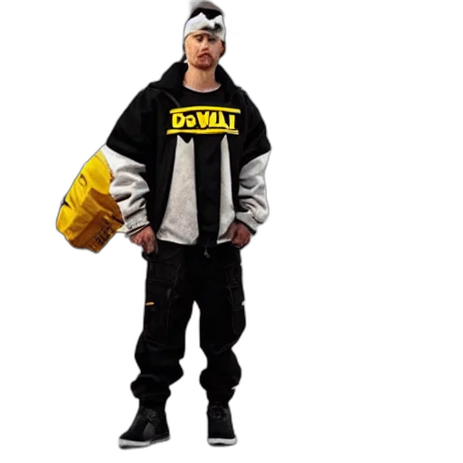 jacket, staff, animal, weapon transparent PNG cut-out