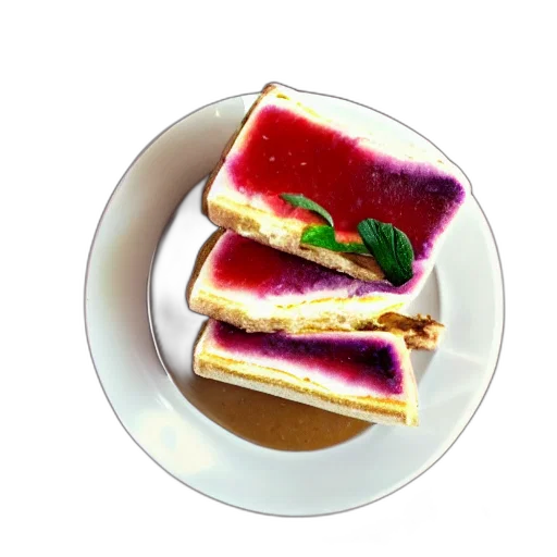 food, 3d render, photorealistic, vaporwave transparent PNG cut-out