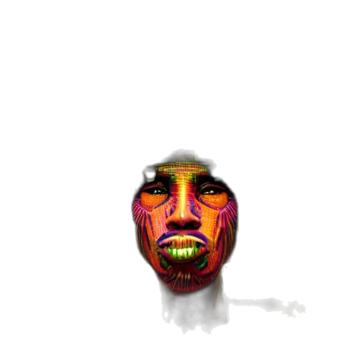 mask, face, creature, robot, 3d render, photorealistic, pixel art, concept art transparent PNG cut-out