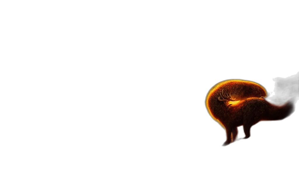 hair, hat, shoes, animal, 3d render, photorealistic, concept art, fire transparent PNG cut-out