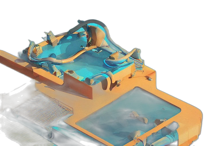 car, robot, 3d render, concept art transparent PNG cut-out
