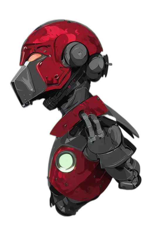 robot, weapon, mask, concept art transparent PNG cut-out