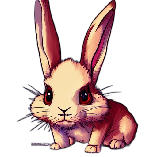 animal, creature, weapon, pixel art, concept art, watercolor, fantasy art, rabbit transparent PNG cut-out
