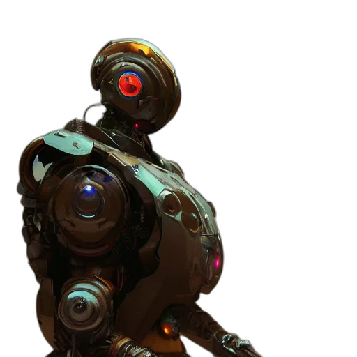 robot, weapon, staff, creature transparent PNG cut-out