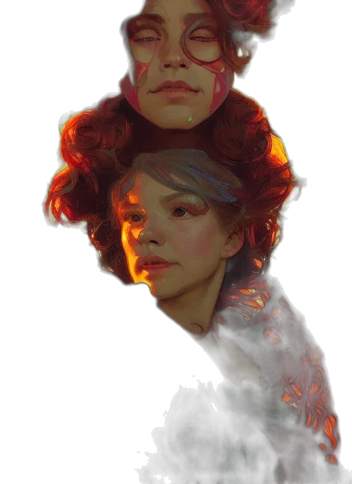 face, crown, mask, creature transparent PNG cut-out