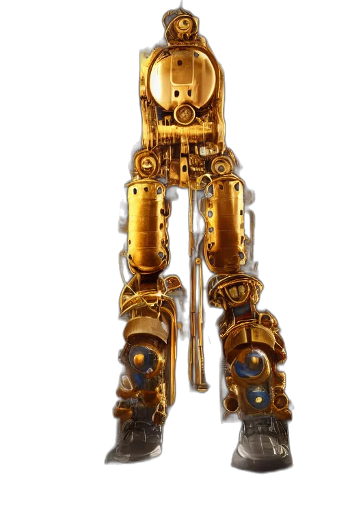 robot, weapon, jewelry, staff, 3d render, concept art, fantasy art, cyberpunk transparent PNG cut-out