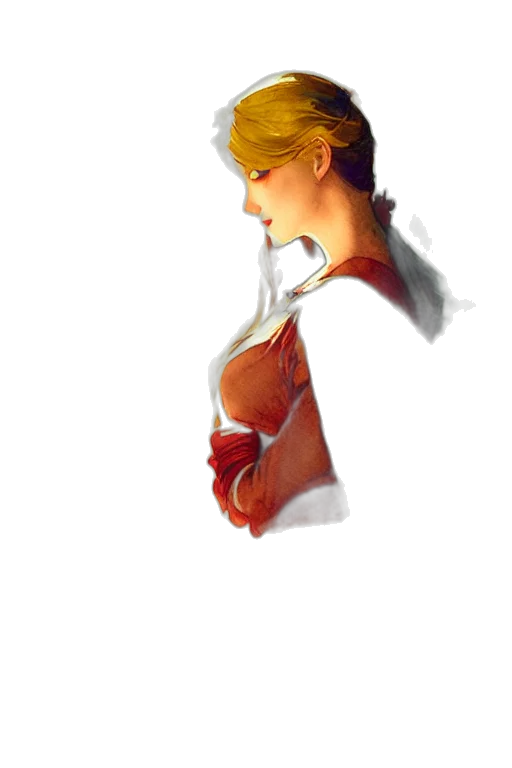 dress, crown, face, staff transparent PNG cut-out
