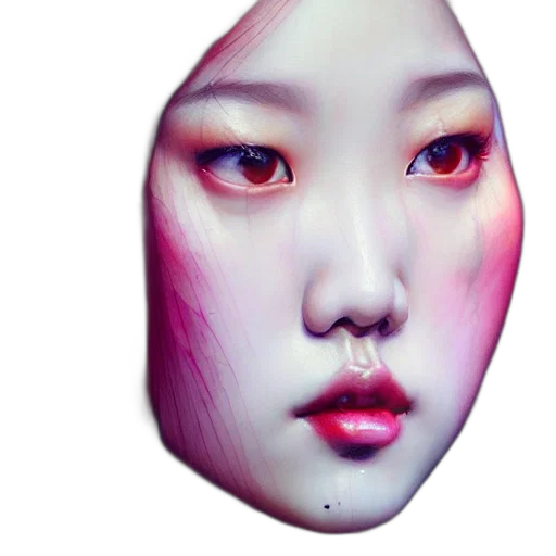 face, mask, creature, photorealistic transparent PNG cut-out