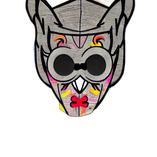 mask, face, crown, creature, concept art, fantasy art, cartoon, watercolor transparent PNG cut-out