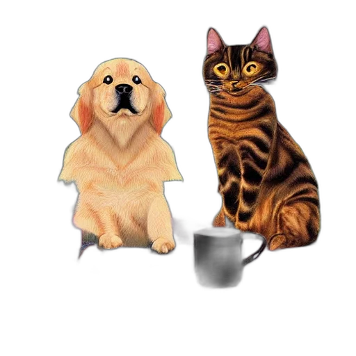 3d render, pixel art, concept art, photorealistic, digital, art, painting, golden transparent PNG cut-out