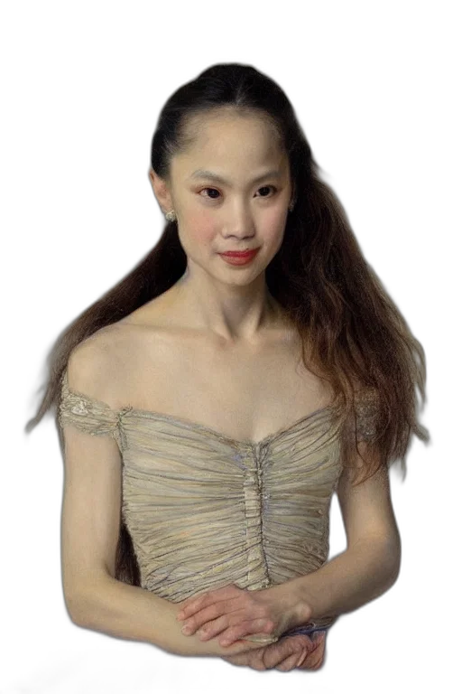 dress, jewelry, hair, face, photorealistic, oil painting, fantasy art, 3d render transparent PNG cut-out