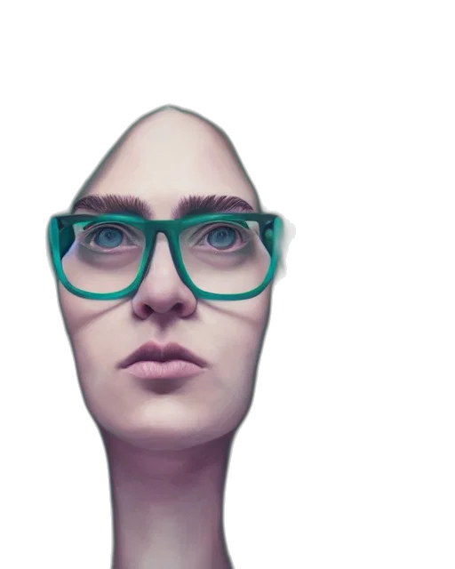 face, 3d render, photorealistic, concept art transparent PNG cut-out