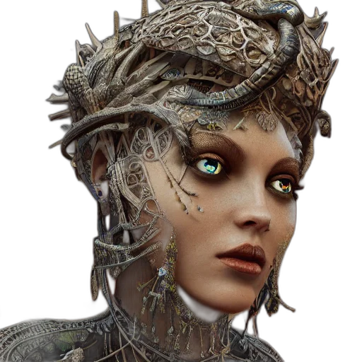 robot, creature, dragon, face transparent PNG cut-out