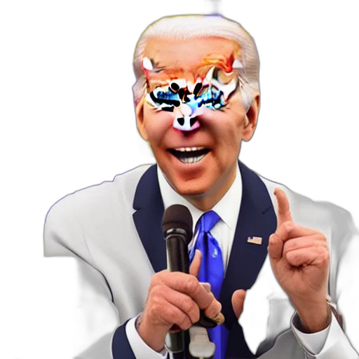mask, creature, animal, face, cartoon, joe, biden, minecraft transparent PNG cut-out