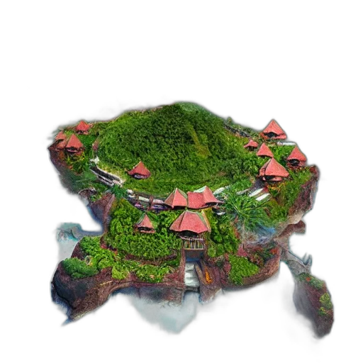 dragon, building, hat, creature transparent PNG cut-out