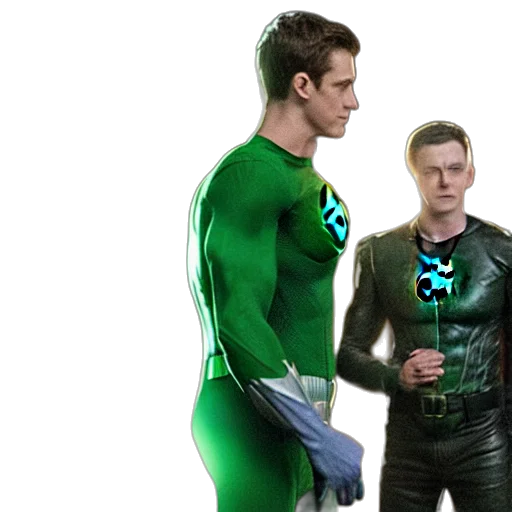concept art, comic book art, 3d render, green transparent PNG cut-out