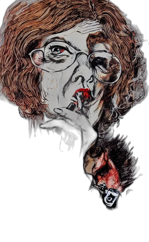 face, mask, comic book art, photorealistic, concept art, watercolor, fire, woman transparent PNG cut-out