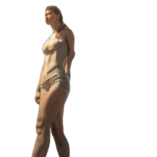 dress, creature, staff, robot transparent PNG cut-out