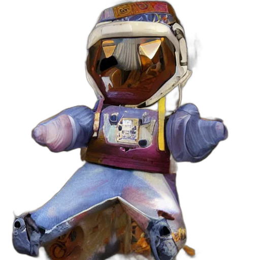 robot, mask, staff, animal, concept art, 3d render, fantasy art, outer space transparent PNG cut-out