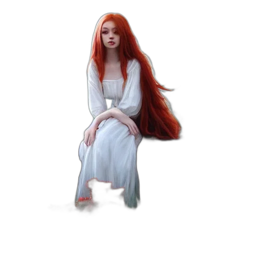 dress, hair, creature, fantasy art, concept art, 3d render, pixel art, fire transparent PNG cut-out