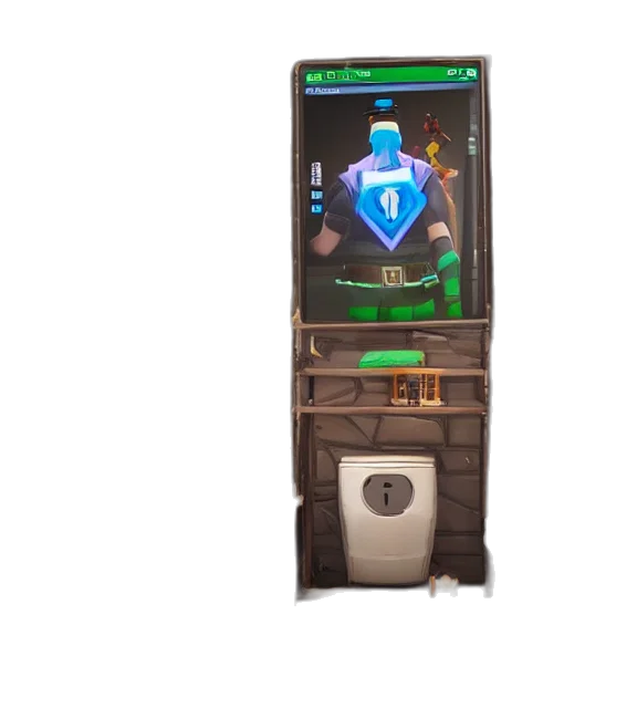 robot, cyberpunk, concept art, 3d render, photorealistic, photo, fortnite, themed transparent PNG cut-out