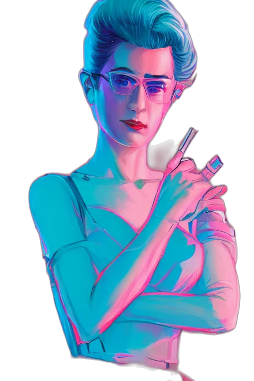 staff, robot, weapon, face transparent PNG cut-out