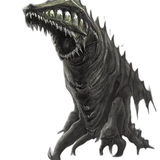 dragon, creature, animal, staff transparent PNG cut-out