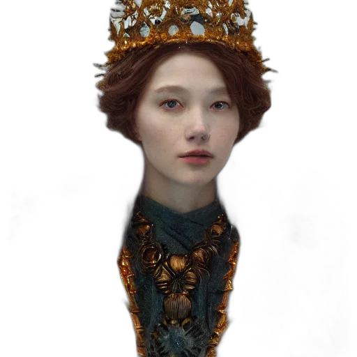 crown, jewelry, staff, face transparent PNG cut-out