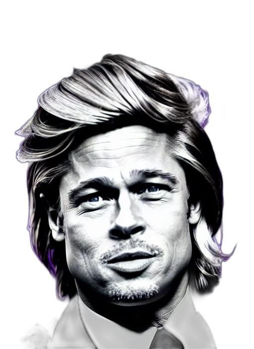 face, hair, photorealistic, cartoon, comic book art, fantasy art, mogul, brad transparent PNG cut-out