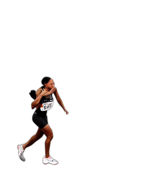 3d render, allyson, felix, crouching transparent PNG cut-out