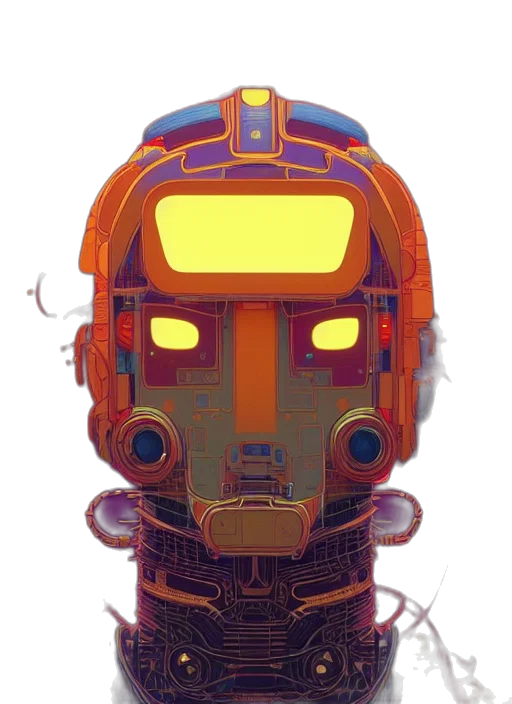 robot, mask, face, creature transparent PNG cut-out