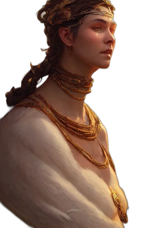 crown, jewelry, face, dress, fantasy art, concept art, photorealistic, 3d render transparent PNG cut-out