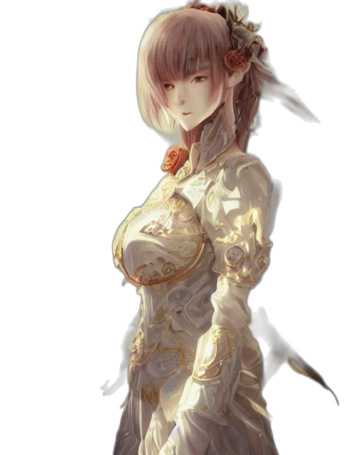 dress, dragon, staff, weapon transparent PNG cut-out