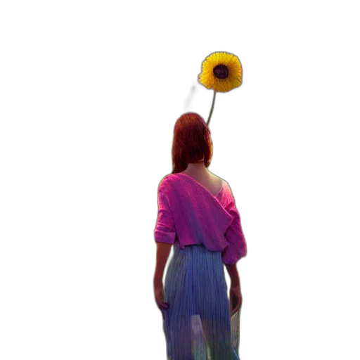 hat, umbrella, flower, staff transparent PNG cut-out