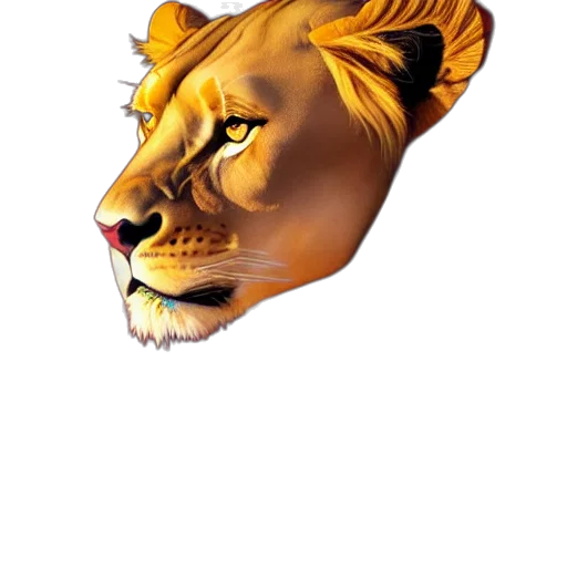 crown, animal, staff, face transparent PNG cut-out