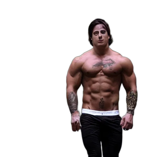 animal, photorealistic, 3d render, zyzz transparent PNG cut-out
