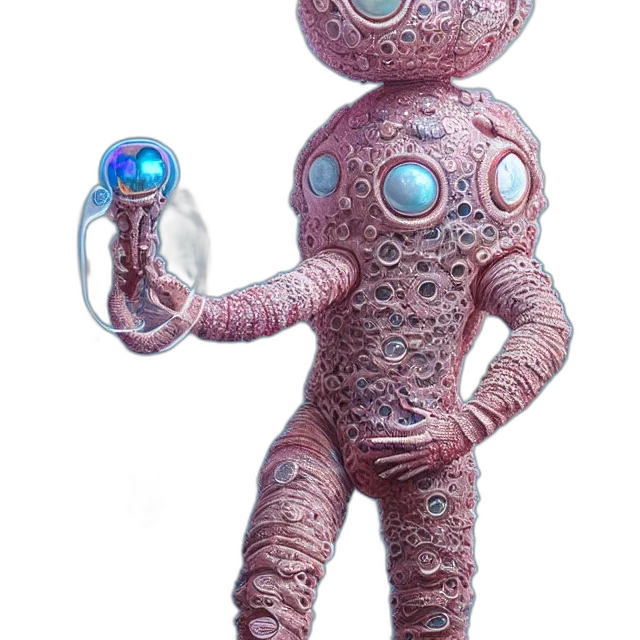 robot, staff, creature, concept art transparent PNG cut-out