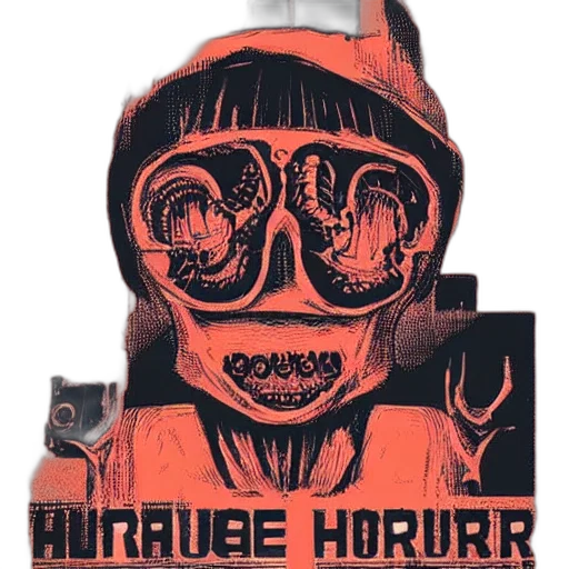 mask, jacket, comic book art, concept art, analogue, horror transparent PNG cut-out
