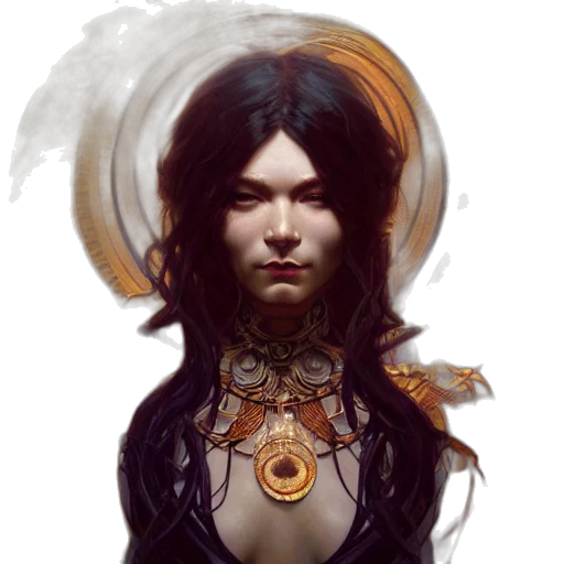 face, jewelry, crown, staff transparent PNG cut-out