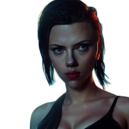 face, concept art, comic book art, cyberpunk transparent PNG cut-out