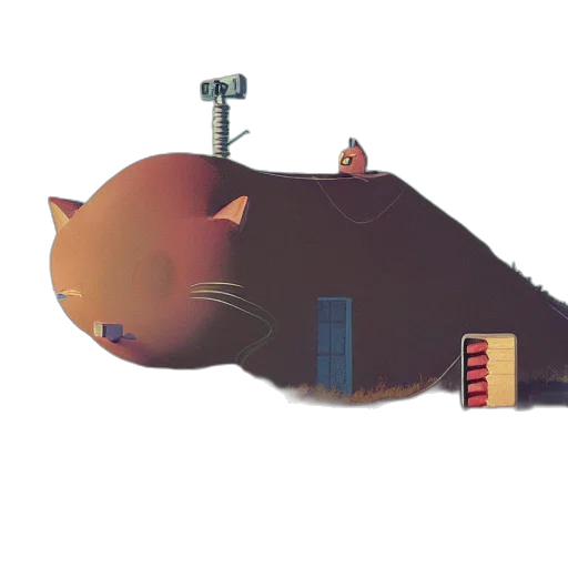 robot, animal, staff, weapon, concept art, pixel art, 3d render, cyberpunk transparent PNG cut-out