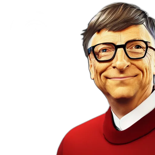 photorealistic, cartoon, digital, art, bill, gates, overwatch, official transparent PNG cut-out