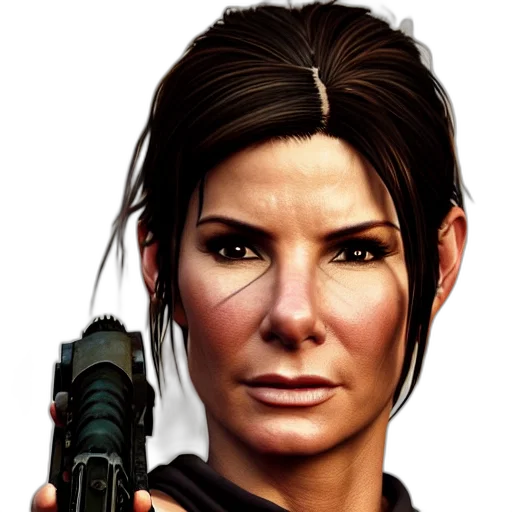 weapon, face, photorealistic, concept art transparent PNG cut-out