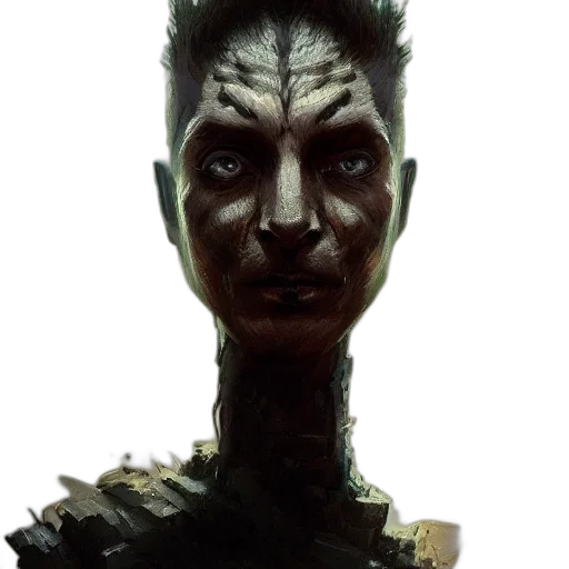face, staff, mask, creature transparent PNG cut-out