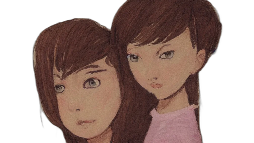 face, photorealistic, cartoon, anime, watercolor, pastel, earth tones, monochrome transparent PNG cut-out