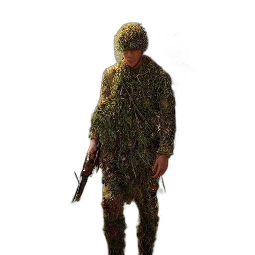 jacket, weapon, staff, hat transparent PNG cut-out