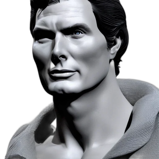 face, 3d render, photorealistic, comic book art transparent PNG cut-out