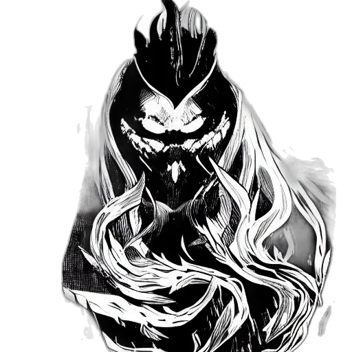mask, dragon, creature, face, comic book art, concept art, fantasy art, pixel art transparent PNG cut-out